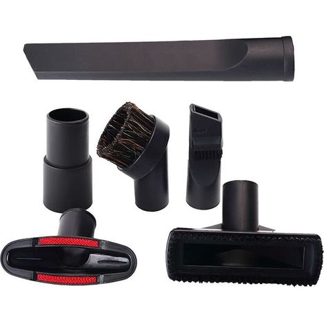 Accessoires pour Aspirateur,Ensemble 6 pièces Embout Aspirateur,Brosse Buse Suceur Plat pour Aspirateur,Lot d'accessoires Universels pour Aspirateur,Convient à Toutes Les Marques(32mm35mm) (1/5)