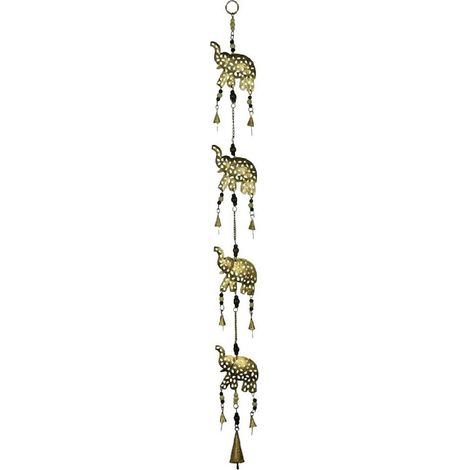 Mobile clochettes 4 Éléphants en métal 90 cm (1/2)