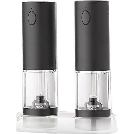 Électrique moulin à poivre acier inoxydable moulin à sel et poivre rechargeable USB réglable coarseness cuisine outil (1/5)