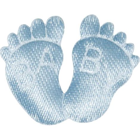 RAYHER - 6 PEZZI - RAPPRESENTAZIONE PIEDINI TESSUTO BABY - COLORE CELESTE