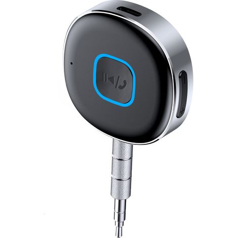 Récepteur Bluetooth pour voiture – Adaptateur audio Bluetooth 5.0 (pour haut-parleurs, systèmes audio domestiques, casques filaires), prend en charge les appels mains libres, autonomie de 10 heures. (1/5)