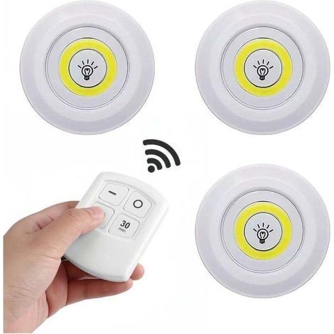 BUNTHAUS PA Dieses Set beinhaltet eine ferngesteuerte Lampe, eine batteriebetriebene weiße LED-Klebelampe (Batterien nicht enthalten), geeignet für Küchen, Schlafzimmer oder Badezimmer. (1/5)