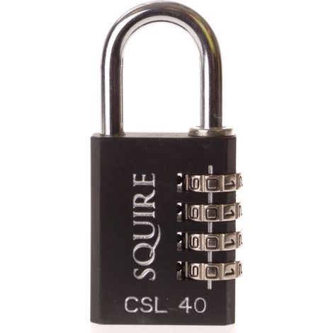 DEFENDER Black Die-Cast 40mm Combination Padlock with Secure Locking Mechanism (Model: DEFCOMBI40) (1/2)