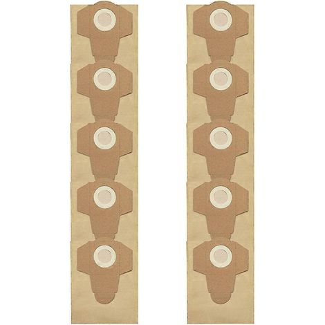 Sac en papier 20L, sac à poussière, sac poubelle, sac filtrant, accessoires pour aspirateur eau et poussière Einhell, 10 pièces ( )