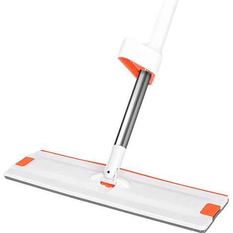 Serpillière sol grand tête rotative plate essorage à sec sans mains avec tige renforcée pour maison (1/4)