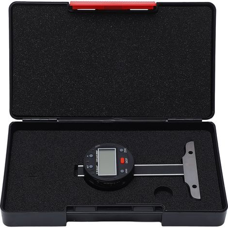[JAMAIS UTILISÉ]Jauge de profondeur haute précision 0-50,8 mm, micromètre, barre mince, écran LCD, port USB, jauge de profondeur électronique (1/5)
