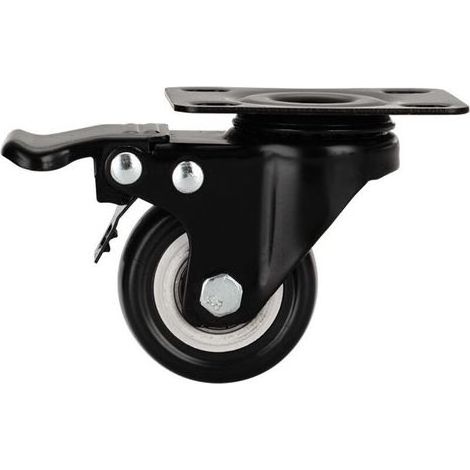4 Pièces Roulettes pour Meubles 40mm - Charge Lourde Jusqu'à 200KG avec 4 Frein - Pivotantes avec Vis et Rondelles pour Transport, Table, Armoire (1/4)