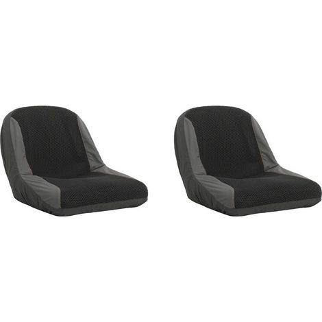 2X Housse de Siège de Tracteur de Tondeuse à Gazon Universelle Rembourrée Pochette de Rangement pour Coussin de Confort Accessoires de Tondeuse à (1/5)