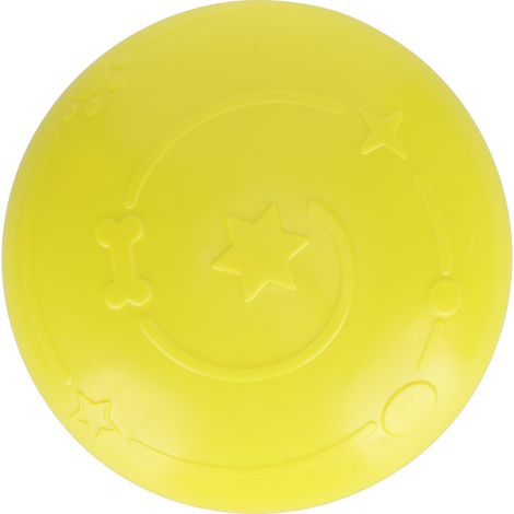 Futterspender für Hunde, Kauball mit langsamer Futteraufnahme, interaktives Spielzeug zur Fütterung Ihres Haustieres, gelber Futterspender (1/5)