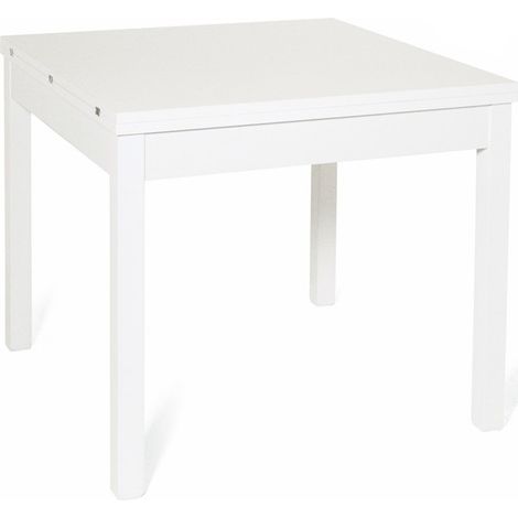 White Ash Esstisch Eröffnungsbuch aus Melaminholz cm 90x90 - 180 (1/3)