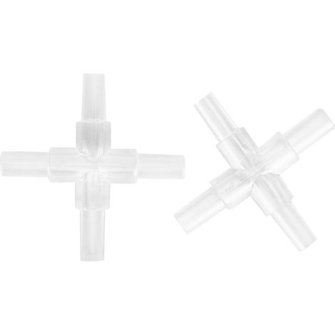 Raccords de Tuyau d'Air pour Aquarium - Lot de 30 Connecteurs en Angle Droit, Té et Quadruple 4MM (1/5)