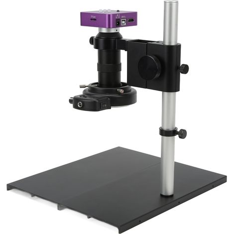 Digitales 51-Megapixel-Videomikroskop mit 130-facher Vergrößerung (C-Mount-Objektiv), LED-Ringlichtstativ für Leiterplattenreparaturen, 100–240 V Wechselstrom (EU-Stecker) (1/5)
