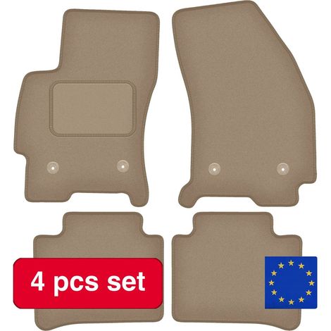 Alfombrillas para coche, protección duradera, mejora elegante, compatibles con Ford Mondeo MK3 (2001-2007), color beige. (1/5)
