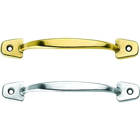 Maniglie Per Mobili Fisse In Ottone - mm.137x27h. - interfori mm.118 ottone lucido - 10 pz