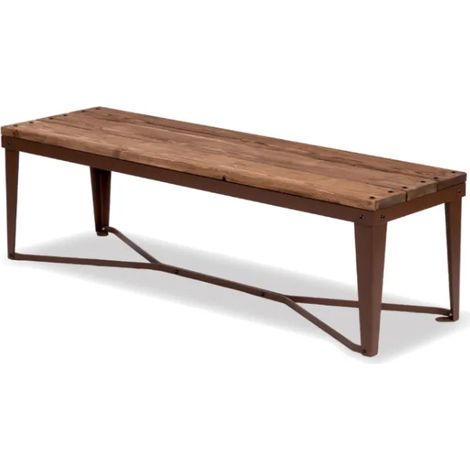 Panca Aries 235 Giochipark legno metallo zincato verniciato 150x45x45h - Corten/Marrone