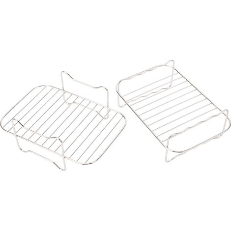 Grille de friteuse, grille de cuisson vapeur, brosse, grilles rectangulaires en acier inoxydable pour déshydrateur Ningja Foodi DZ201 401 (1/5)