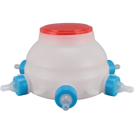Biberons ronds en plastique PC, faciles à nettoyer, pour agneaux et porcelets. Seau d'alimentation pour agneaux et porcelets. (1/5)
