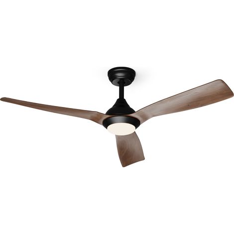 Klarstein Ventilador de techo Fiji Flow 2 en 1 132 cm Luz LED Mando a distancia Control por aplicación 2 sentidos de giro regulable