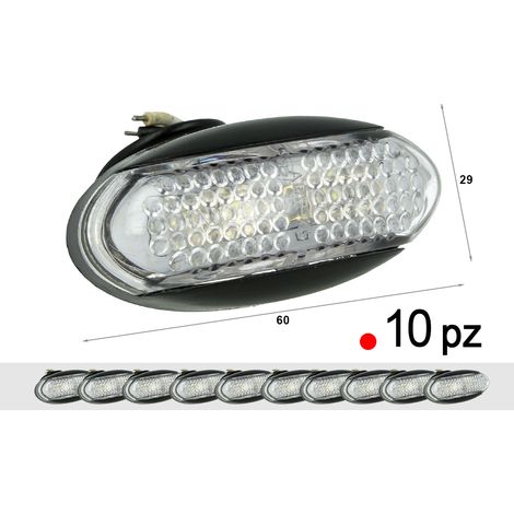 10 Pezzi Fanali Laterali LED 12V 24V Rosso Luce Ingombro Cortesia Targa Camper (1/3)