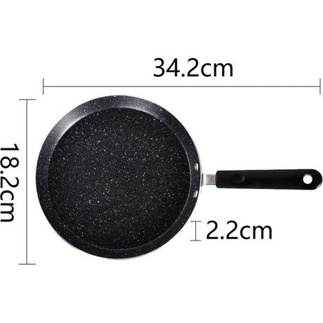 Poêle À Crêpes - Revêtement Granit Antiadhésif - Compatible Induction Et Gaz - Poignée Froide - Diamètre 18 Cm - 1 Pièce