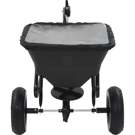 vidaXL Carro remolque esparcidor de sal PVC y acero 125x74x79 cm 45 L (1/2)