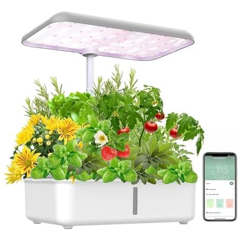 Système de culture hydroponique Wifi avec pompe automatique à lumière LED for jardinage d'intérieur intelligent, kit jardin d'herbes aromatiques for la maison (1/5)