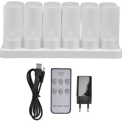 Wiederverwendbare, flammenlose LED-Kerze für Weihnachten, Hochzeiten und Partys – 100–240 V EU-Netzteil (1/5)