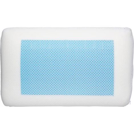 5Five Simply Smart – Oreiller ergonomique en mémoire de forme avec gel rafraîchissant – Dimensions 50x30x12 cm – Hypoallergénique et déhoussable