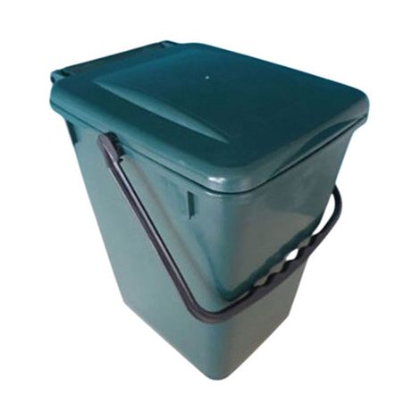 Lot de 5 seaux à compost de cuisine - 7 litres - Vert - 213003/5