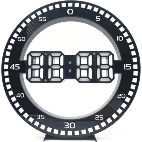 LED-Wanduhr mit großem Rad – Beleuchtete Uhr für Schlaf- und Wohnzimmer – (1/5)