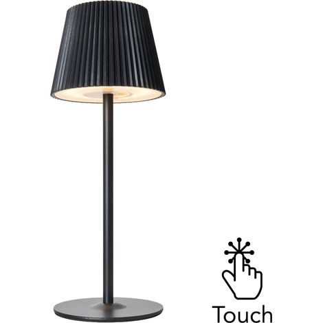 Litecraft Elowen Table Lamp Rechargeable Touch Sensitive Integrated LED - Black (1/5)