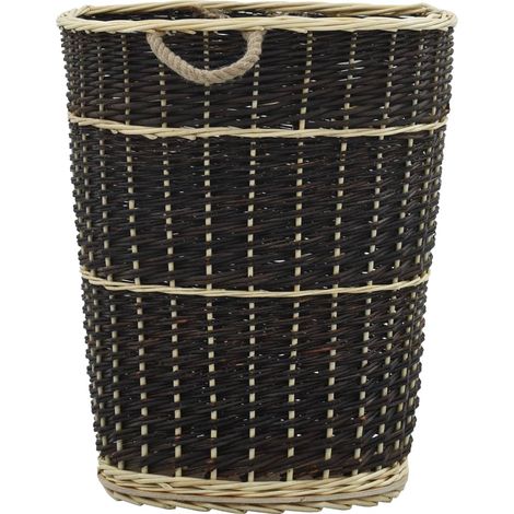 vidaXL Cesta per Legna con Spallacci 57x51x69cm Salice Naturale