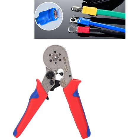 Pince à sertir multifonctionnelle à cliquet HSC8 6-6A plaquée blanche (pince à sertir pour cosses tubulaires de type VE) (1/5)