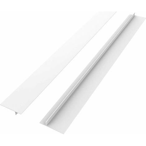 2Pcs Joint Silicone Gap Cover Blanc 63.5 x 5.5 x 1cm Plan de Travail Cuisine Coque en Silicone Réchaud Comptoir pour Cuisinière Silicone de l'écart Protection Latérale de Gazinière (1/5)