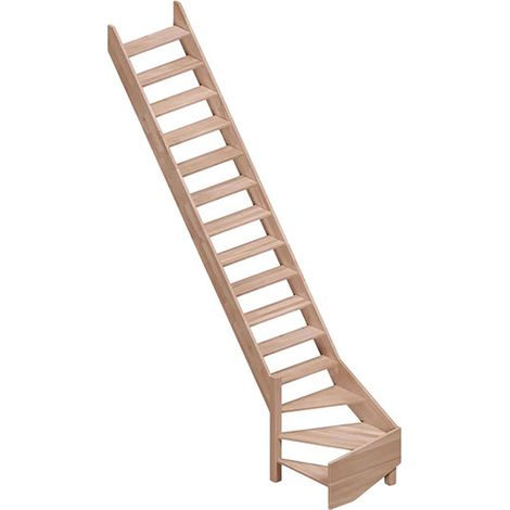 Escalier bois 15 marches - Hauteur à franchir 3.20m - Largeur 0,70m - ALSACE-LG-320