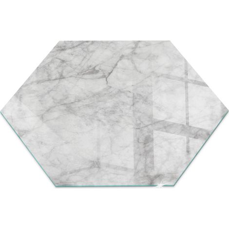 Plaque de sol sous poêle à bois en verre trempé protection thermique du plancher Motif structure marbrée h40 cm (1/5)