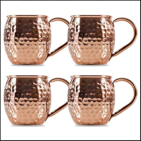 Moscow Mule Cocktailgläser, 4er-Set, perfekt zum Servieren einer Vielzahl von kalten Getränken, Bieren und Cocktails. (1/5)