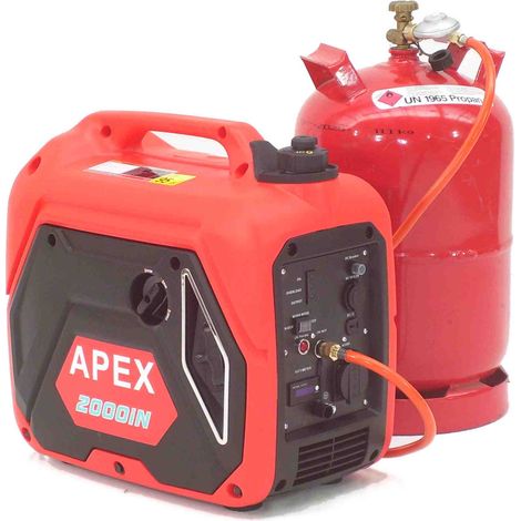 Gas u. Benzin Generator Stromerzeuger 2000 LPG Stromaggregat Inverter 06291