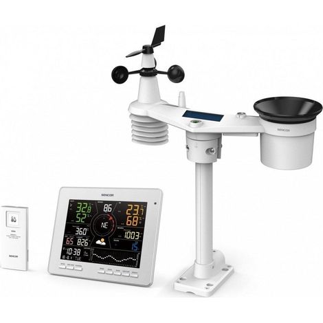 Wetterstation Sencor WiFi SMART 7-in-1 Sensor LCD Bildschirm
