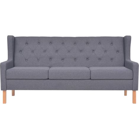 Divano letto 3 posti trasformabile soggiorno letto ospiti divano letto pieghevole per soggiorno interno casa sedili tessuto grigio 020020645