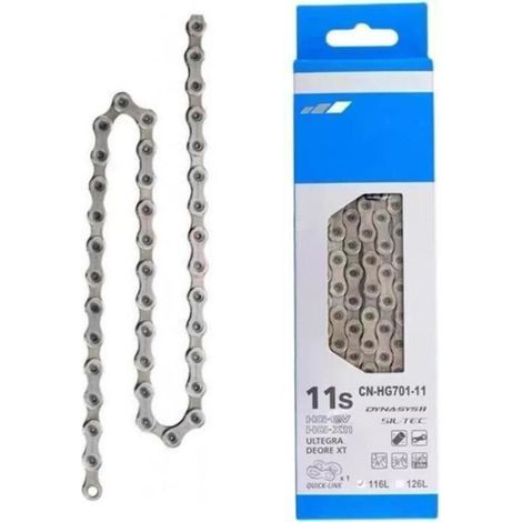 pair Chaîne Vélo 11 Vitesses - MXZZAND - HG701 - Acier au carbone - 116 maillons - Quick Link (1/4)