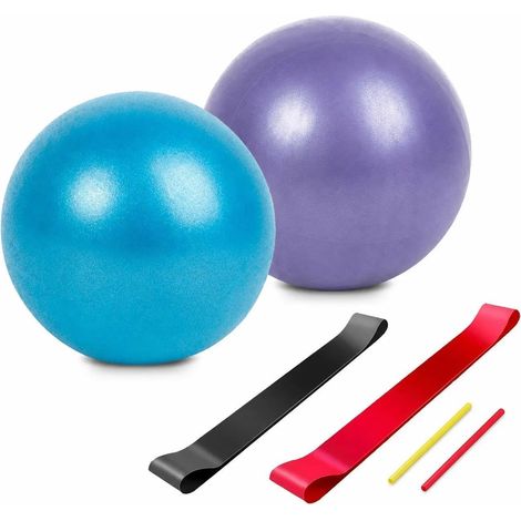 Ballon de Pilates 22cm avec Ceinture Élastique, Ballon de Grossesse, Ballon de Yoga, Idéal pour Yoga, Exercices, Kinésithérapie, Entraînement du Tronc, Force, Équilibre et Stabilité (1/5)