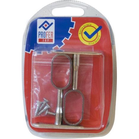 SUPPORTO CENTRALE OVALE NICHEL 2P - 30X15 MM