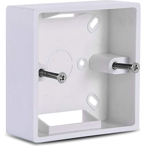 Boîte de jonction universelle de type 86 pour montage en surface - Boîte de jonction en PVC épais 86 x 86, installation murale, socle pour interrupteur et prise, boîte d'encastrement, accessoires pour (1/4)