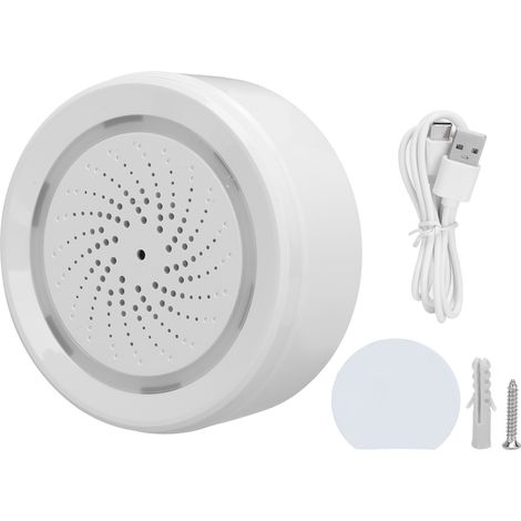 Capteur intelligent WiFi température humidité alarme sonore lumineuse contrôle vocal compatible Tuya (1/5)