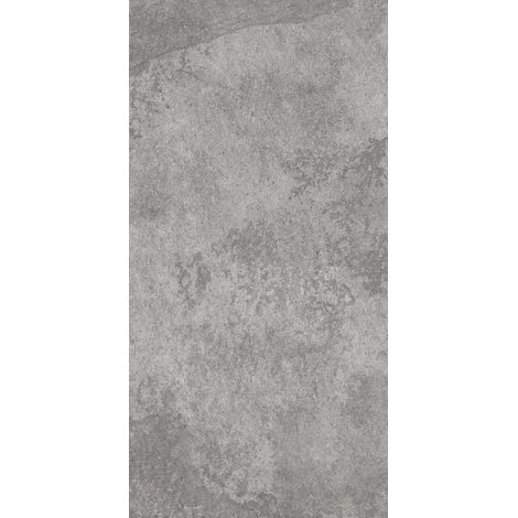 Carrelage sol / mur effet pierre GARDEN STONE XR GRIS FONCÉ l.60 x L.120 cm Mat R10 LIMCARO (1/5)