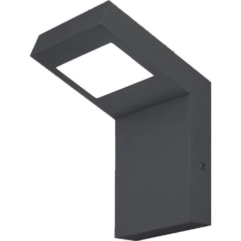 Applique Grigio a LED, lampada da Esterno, 10W 720lm IP54 in Alluminio, Fascio luminoso 110°, Illuminazione da Parete Luce Naturale 4000K