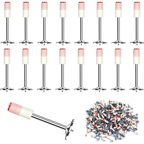 400 chiodi per pistola sparachiodi - Chiodi tondi da 7,3 mm - Accessori per montaggio a parete e soffitto - Materiali di fissaggio fai da te (1/5)