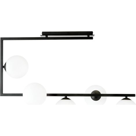 Lampadario sospeso SOMA 5 luci nero opale Emibig 1291/5 (1/4)