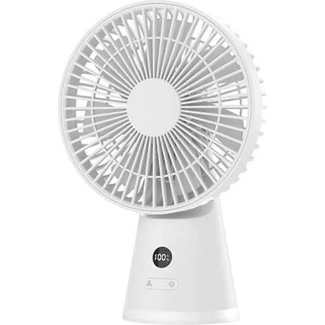 Wiederaufladbarer USB-Tischventilator, 5 Geschwindigkeitsstufen, leiser Betrieb